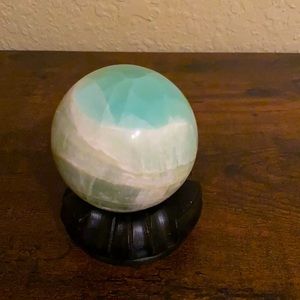 Large aqua blue/ green rock in ball form